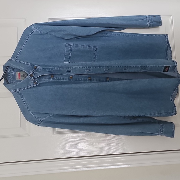 Dickies Long Sleeved Button Down Jean shirt Excellent Condition MEDIUM - Picture 10 of 10